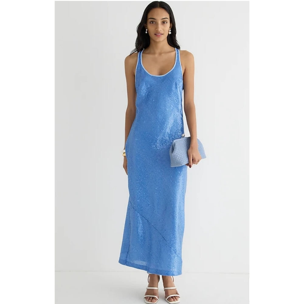 73. J.Crew Collection limited-edition Alicia sequin racerback slip dress - Picture 4 of 12